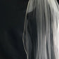 Veil 110: Rattail edge veil fingertip length 1 tier