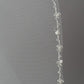 Veil 220: 1 tier fingertip veils with beaded edge